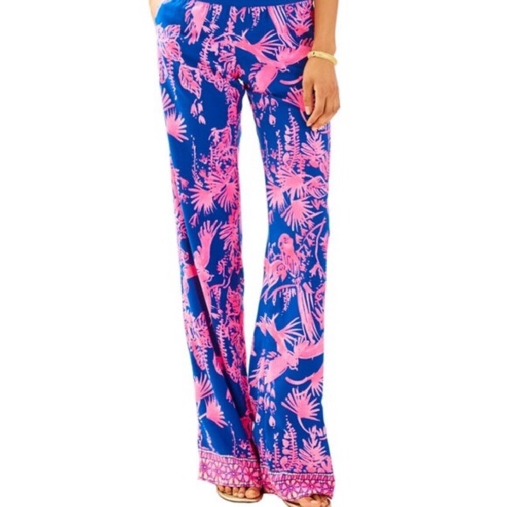 Lilly Pulitzer Night Caw Seaside Beach Pants - Picture 2 of 3